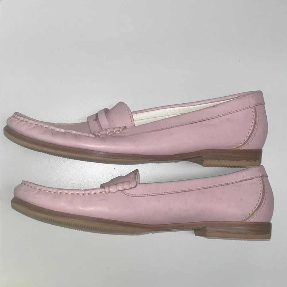 Lottusse Men’s size 7 Pink Leather Penny Loafers / preowned